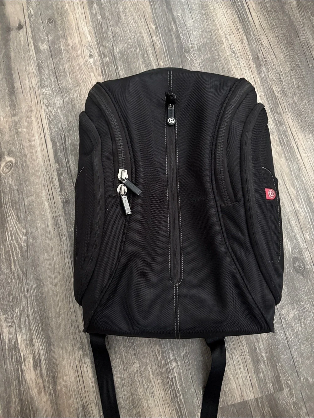 Men's Black Travel Backpack with Padded Straps